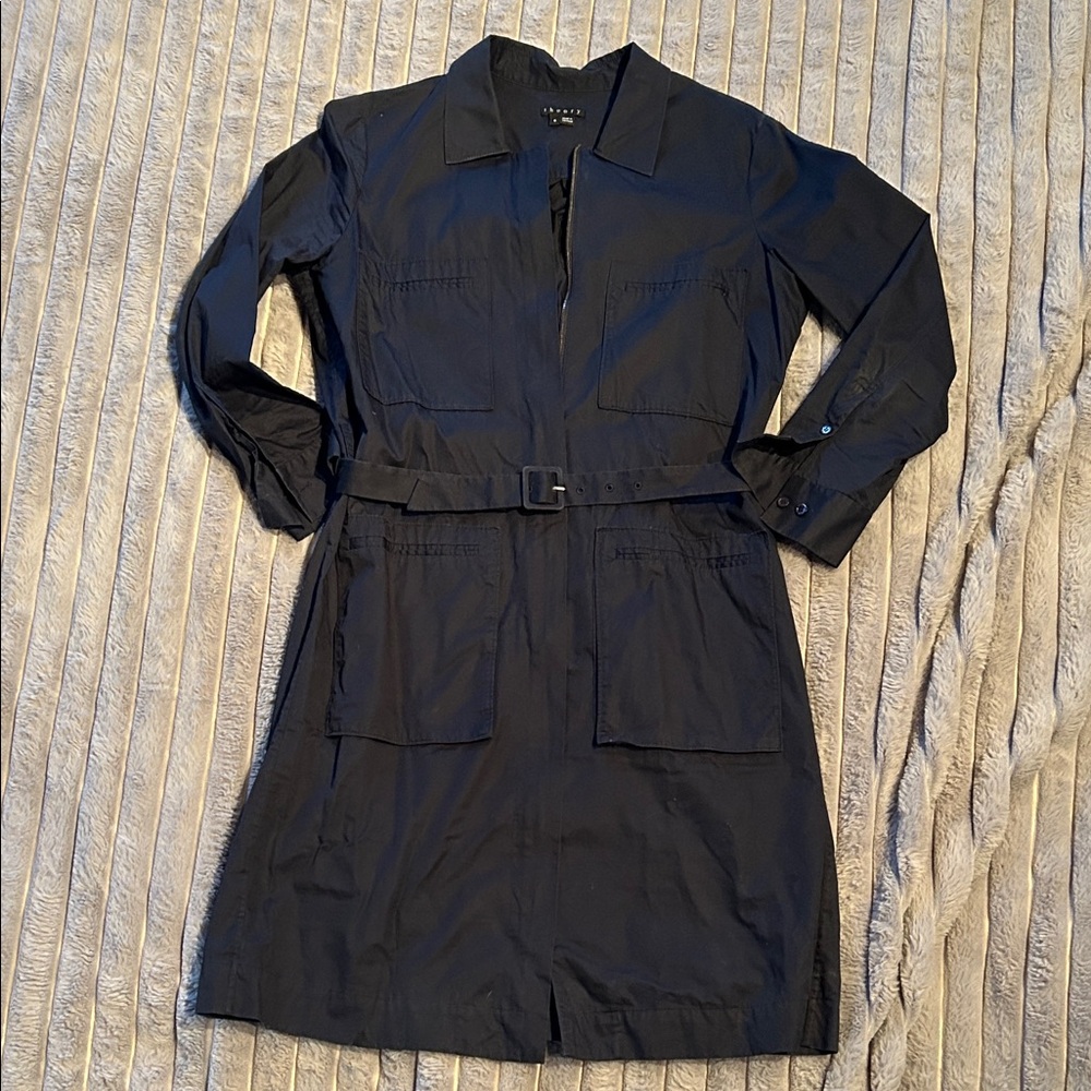 Theory Midnight Blue Zip shirt dress! Size 6